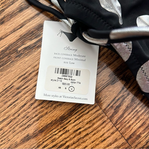 Victoria’s Secret NWT medium adjustable halter triangle bikini polka dot - Picture 7 of 9